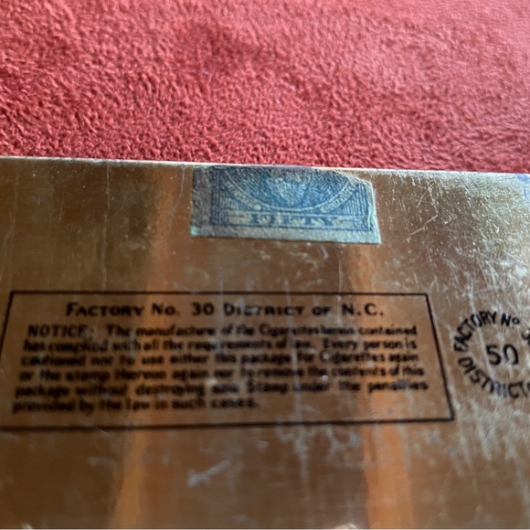 Vintage MCM LUCKY STRIKE Flat Fifties Metal Cigarette Tin - Picture 16 of 16